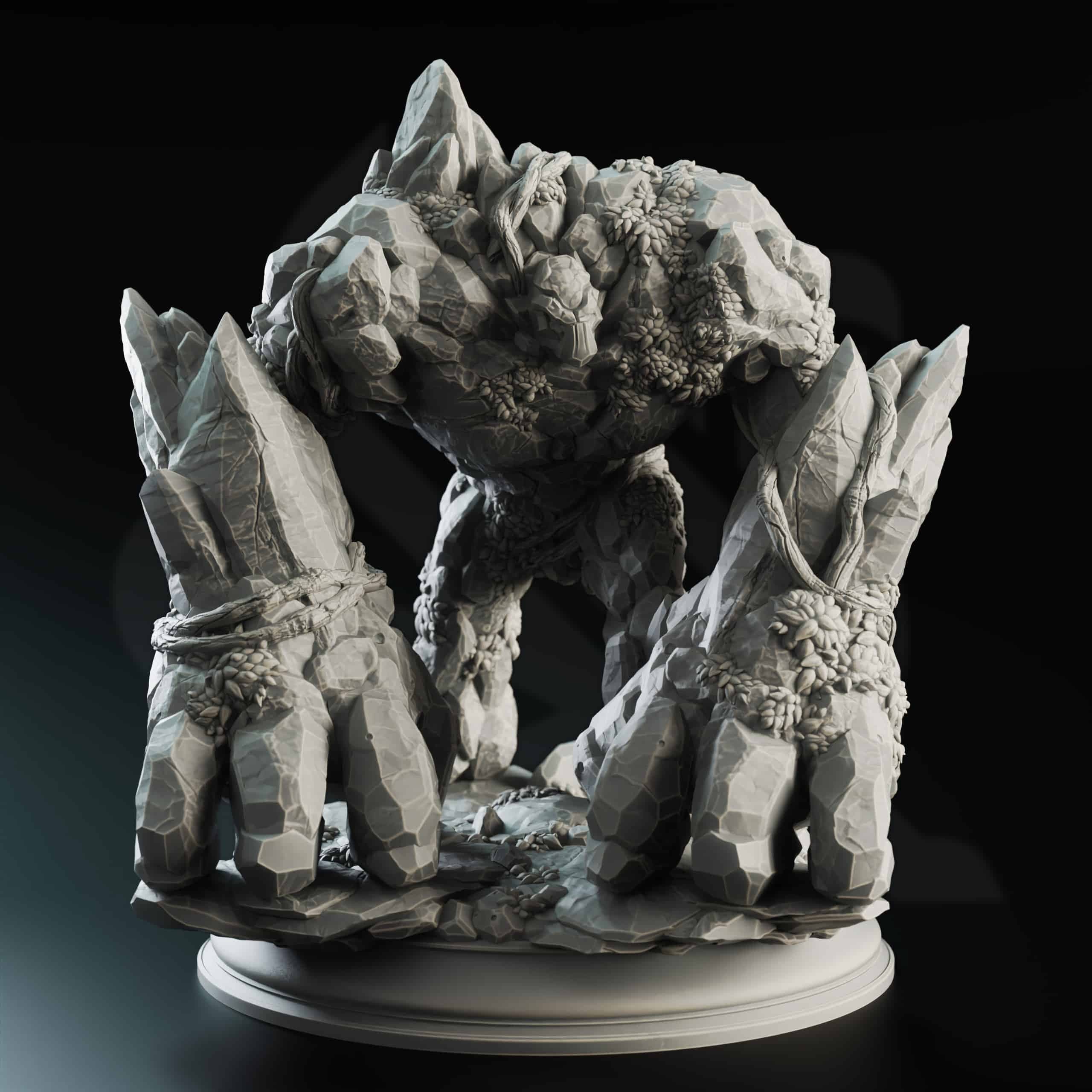 The Three Faces – Elemental Golems view 1